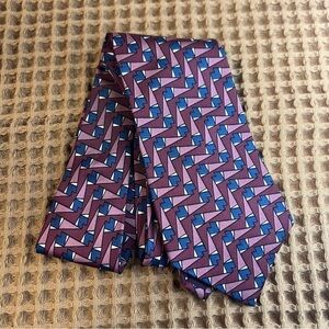 Potomac Collection‎ | Purple Pattern Belt 100% Italian Silk Neck Tie Men's